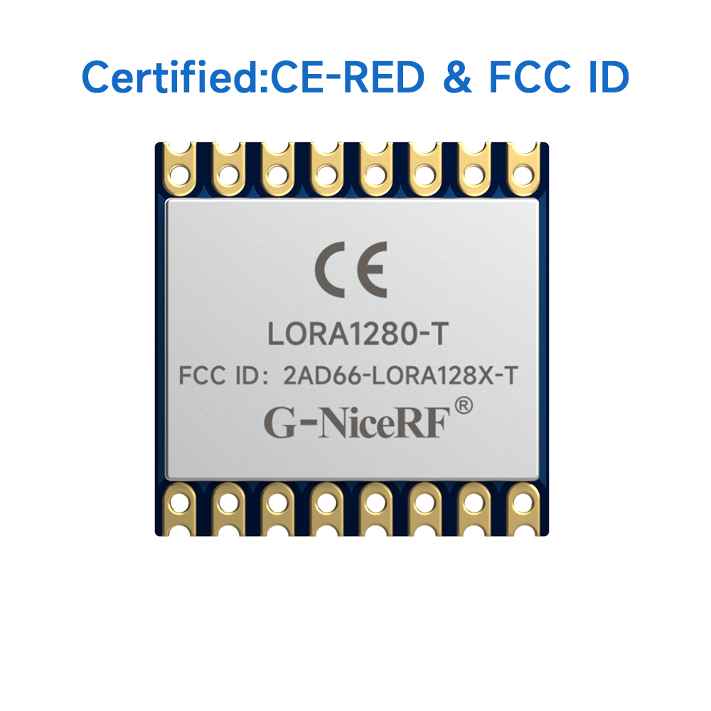 LoRa128X-T : SX1280/SX1281 2.4GHz FCC ID & CE-RED Certified TCXO Ranging Module