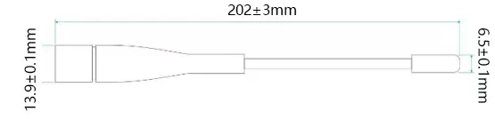 Dimensions of the straight-head rod antenna SW370-ZB202