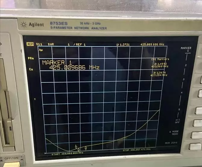 VSWR of 433MHz High Gain Small Sucker Antenna SW433-XPXM