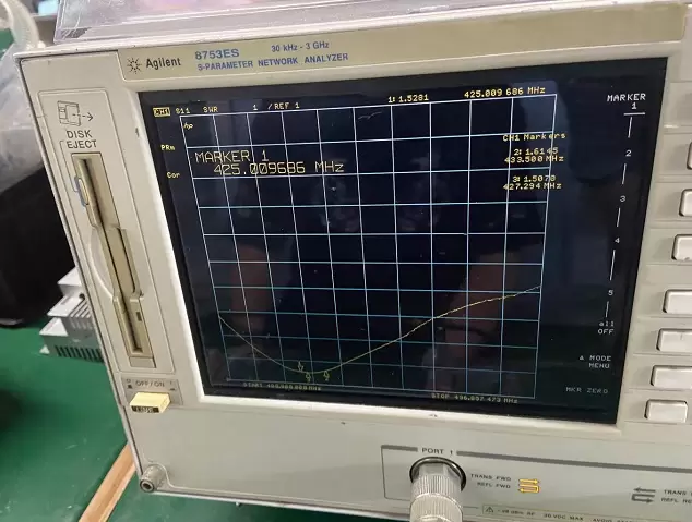 VSWR Charts of Rod Antenna SW433-ZB165