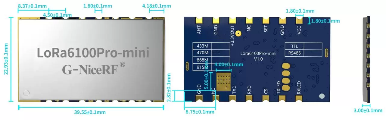 lora module LoRa6100Pro-mini size