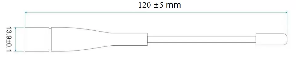 Sizes of Rod Antenna SW2400-ZB120