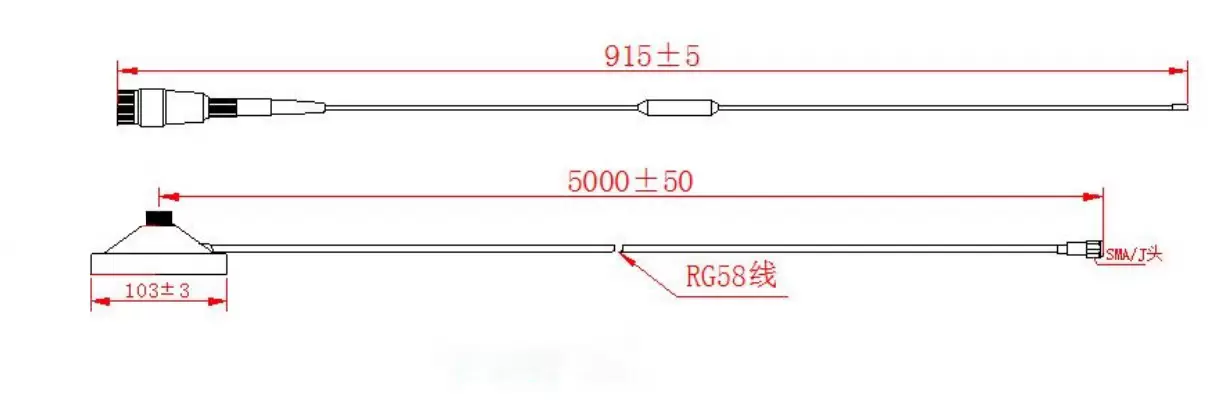 Size of high gain big sucker antenna SW433-MAX-XPXM