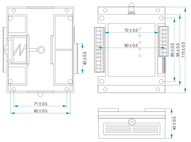 Mechanical dimensions of wireless RC transmitter and receiver module SK108 Mechanical dimensions of wireless RC transmitter and receiver module SK108