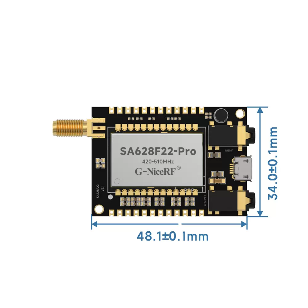 SA628F22Pro: Full-Duplex Data & Voice Module with Repeater, Near-Field Recognition, and Noise Reduction