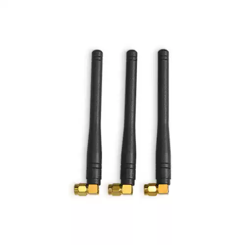 SW2400-WT100 : 2.4GHz High Gain Plated Elbow Rod Antenna 