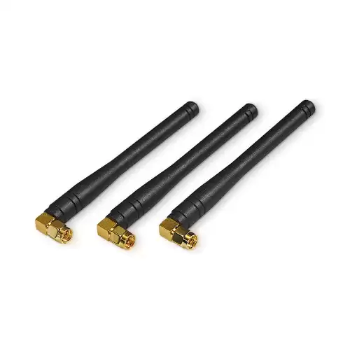 SW2400-WT100 : 2.4GHz High Gain Plated Elbow Rod Antenna 