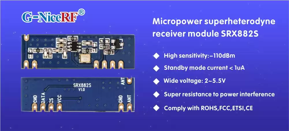 superheterodyne receiver module SRX882S