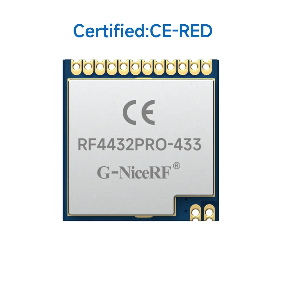 RF4432PRO : Si4432 433MHz CE-RED Certified RF Transmitter and Receiver Module 
