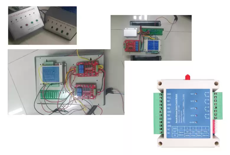 Above Alarm system use the 4 channel two way wireless switch module SK509