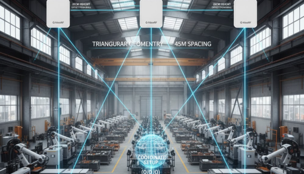 Deploying UWB RTLS for maximum coverage in factory. Deploying UWB RTLS for maximum coverage in factory.