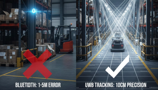 UWB Tracking vs. Bluetooth in Warehouse