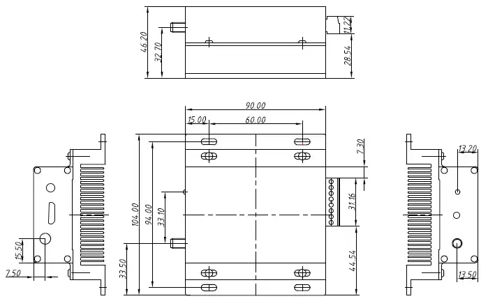 Size of audio transceiver module SA356S