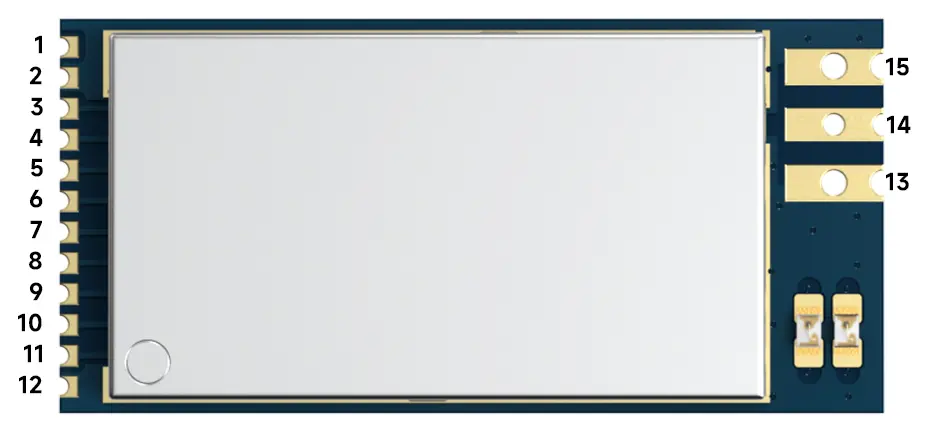 Pin definition of high - power 500mW UWB front - end module UWB3000F27