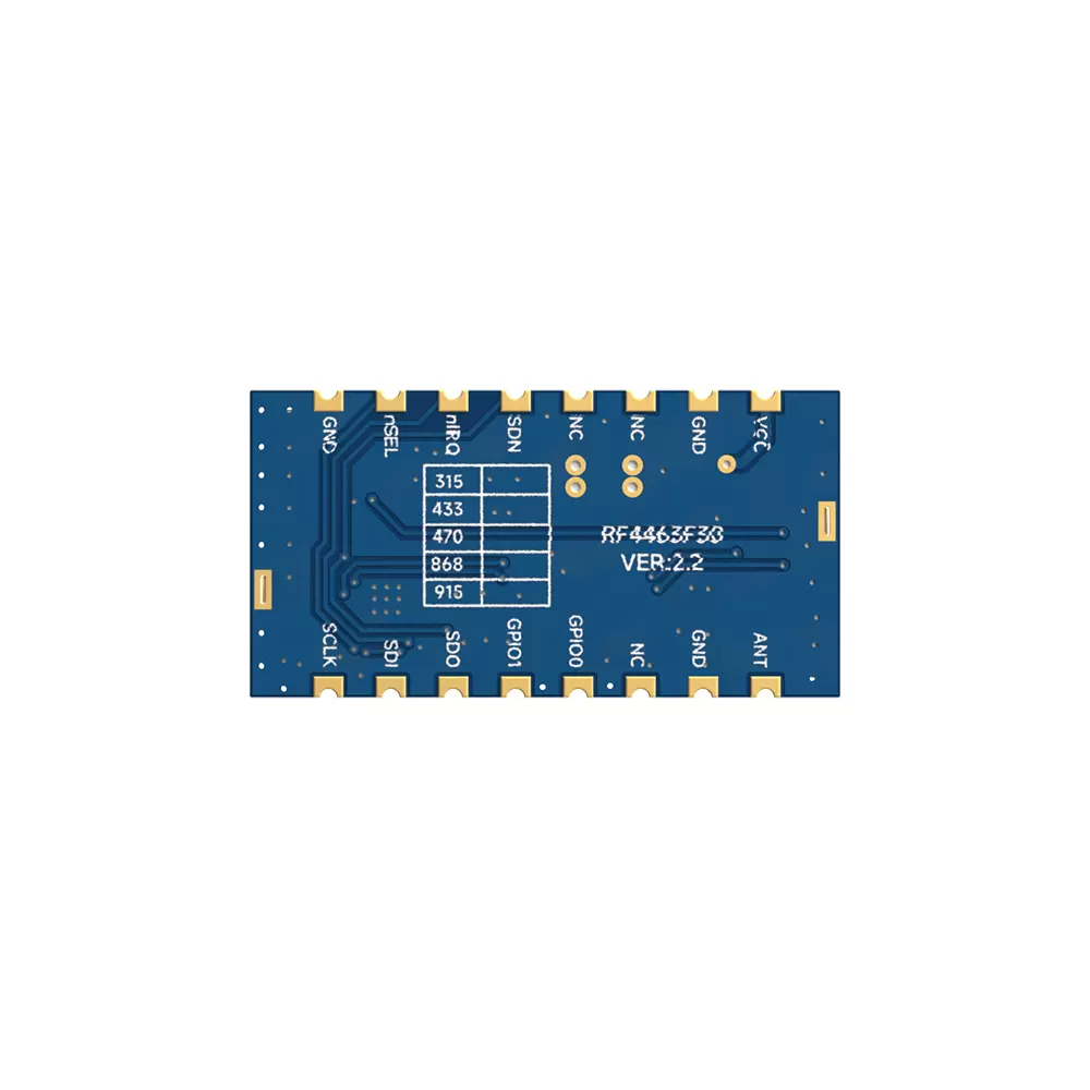 RF4463F30 : 1W Si4463 RF Module With Amplifier And LNA 