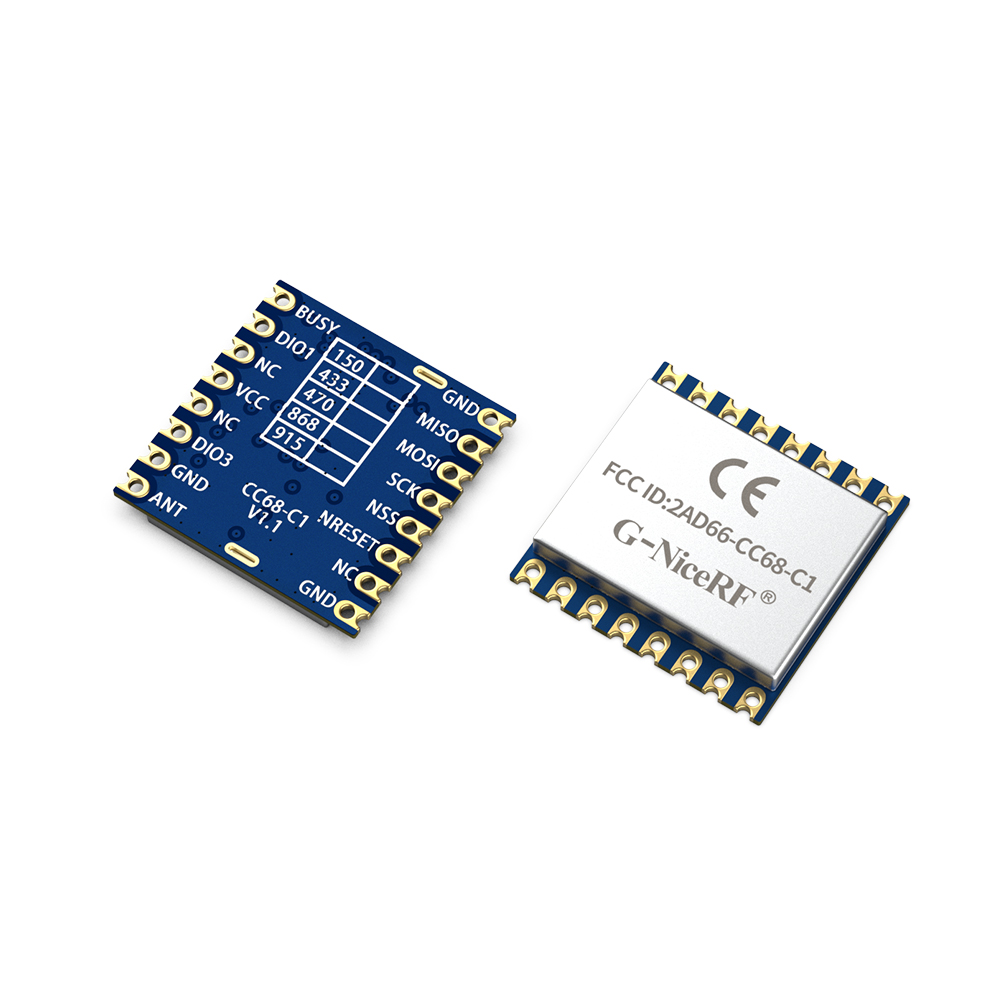 CC68-C1 : LLCC68 FCC ID & CE-RED Certified  LoRa Module With SPI Interface