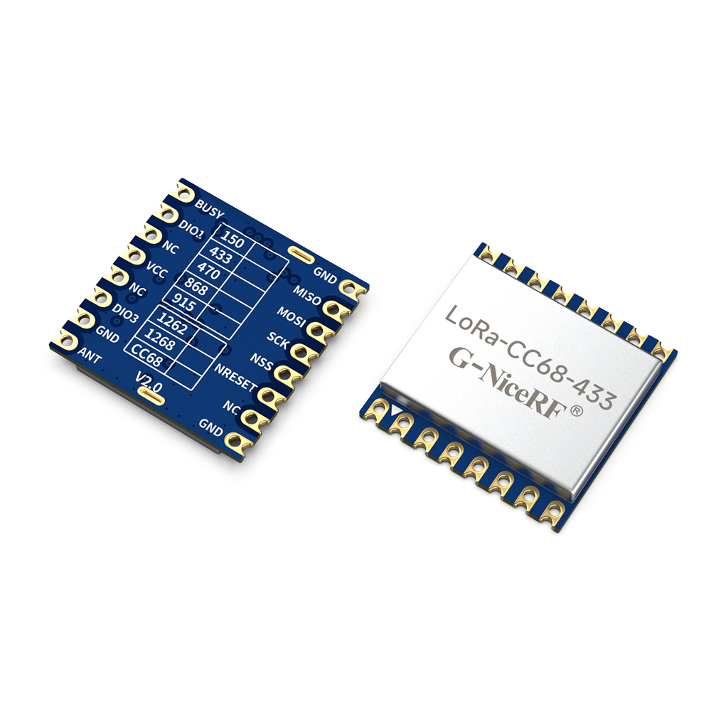 LoRa-CC68 : 433/470/490MHz Module Based on LLCC68 With SPI Port 