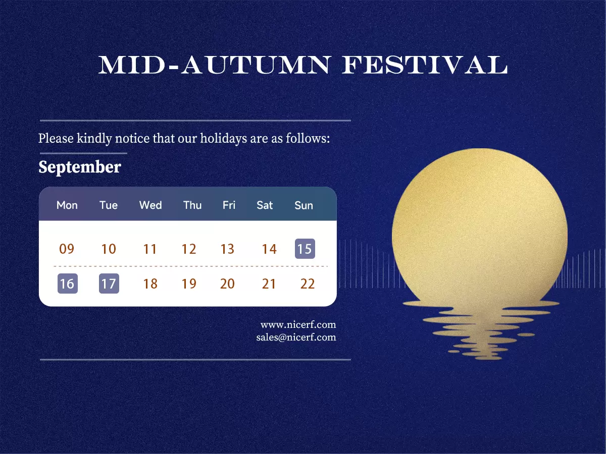 Mid-Autumn Festival Holiday Notice By NiceRF