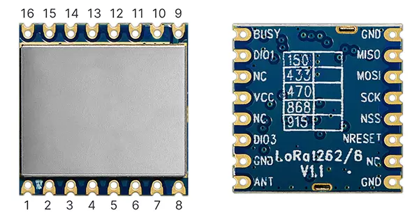 Pin definition of wireless module LoRa1268