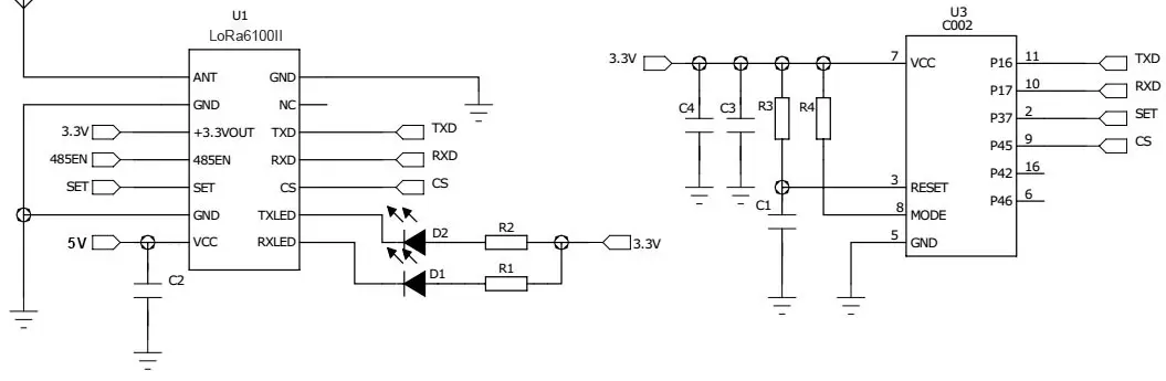 Application circuit of wireless module LoRa6100II