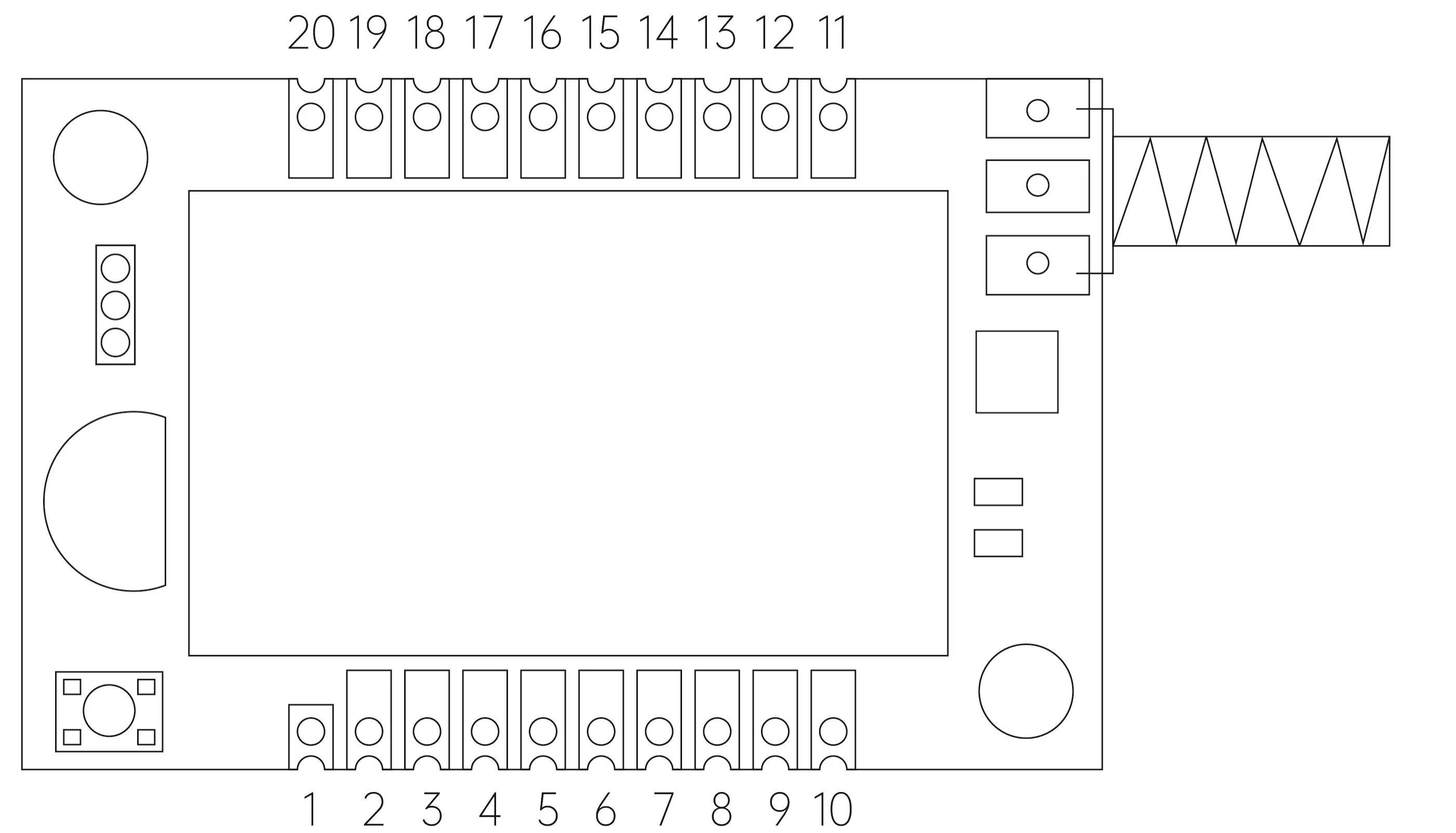 Pin definition of IoT temperature and humidity sensor monitoring node IOT-THS010