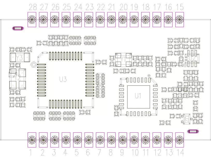 Pins of LoRaWAN Node RF Module LN610-X1