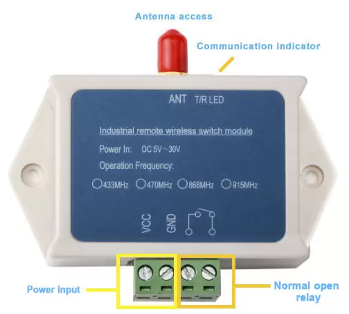 Pin definition of wireless switch module SK200-RX