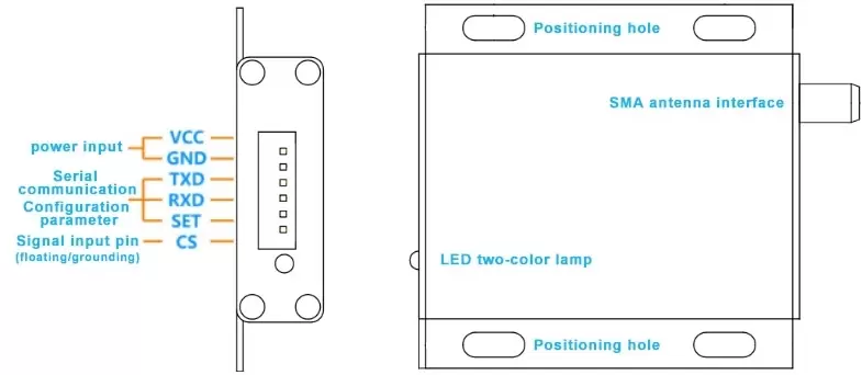 Pin definition of wireless switch module SK200-TX-1W