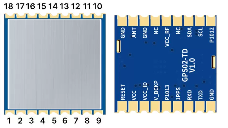 Pin definition of GPS module GPS02-TD