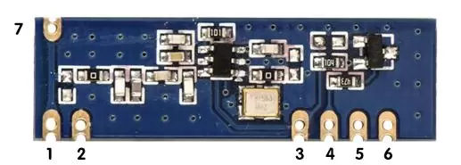 Pin definition of the superheterodyne module SRX882S