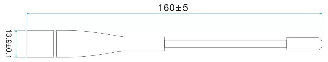 Sizes of Rod Antenna SW433-ZB165