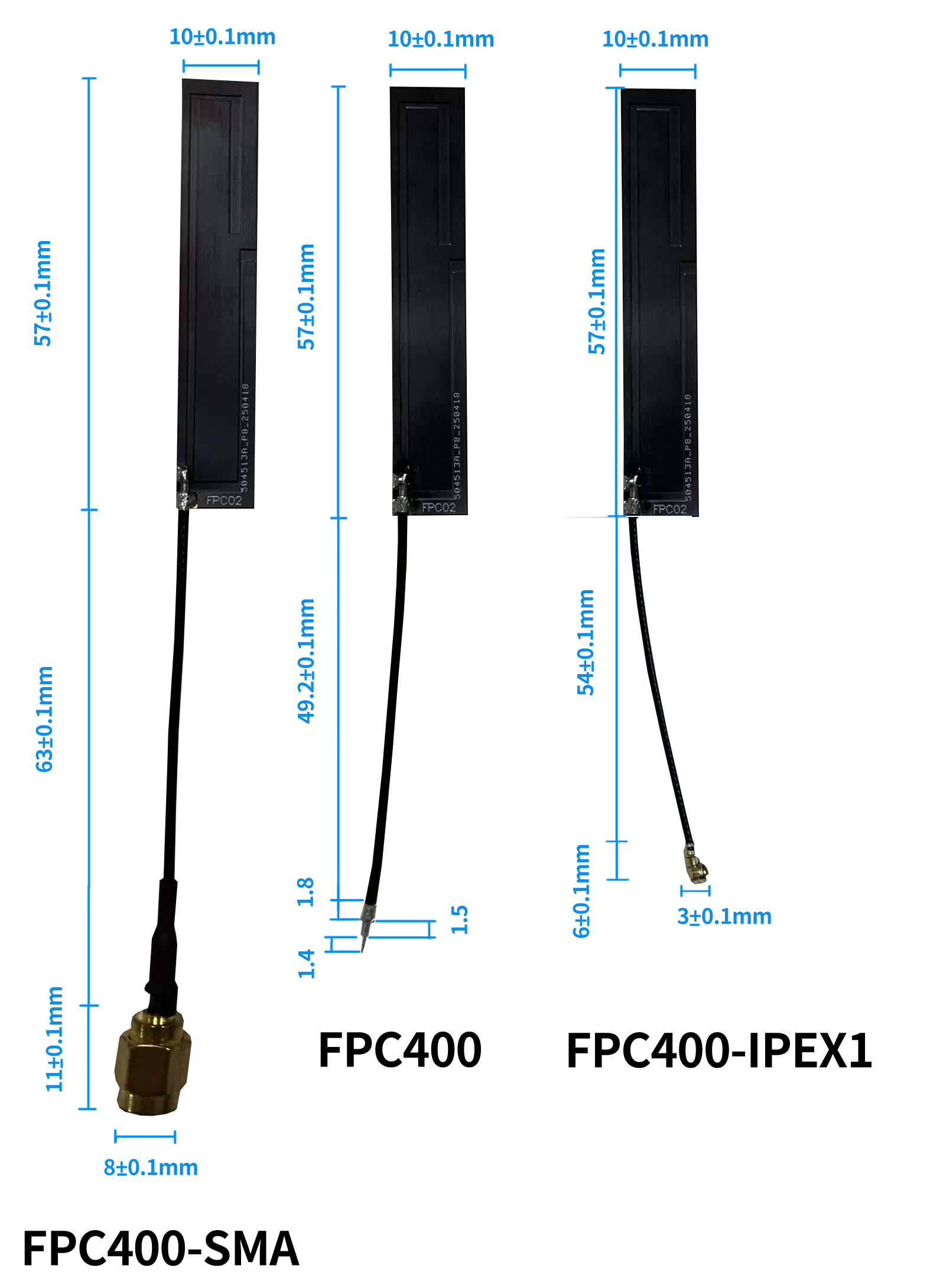 FPC antenna fpc400 size