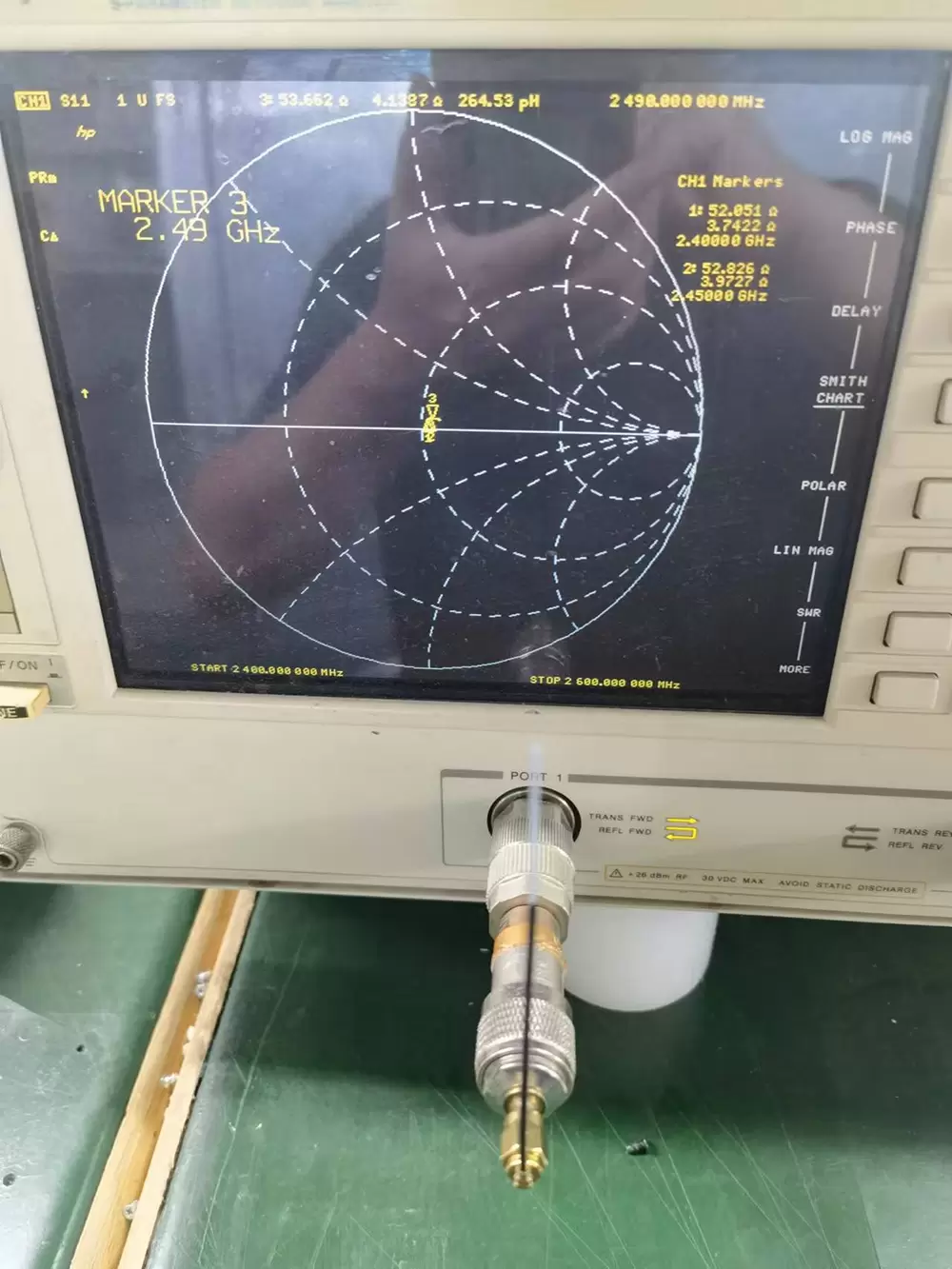 Smith Charts of IPEX Antenna SW2400-IPEX