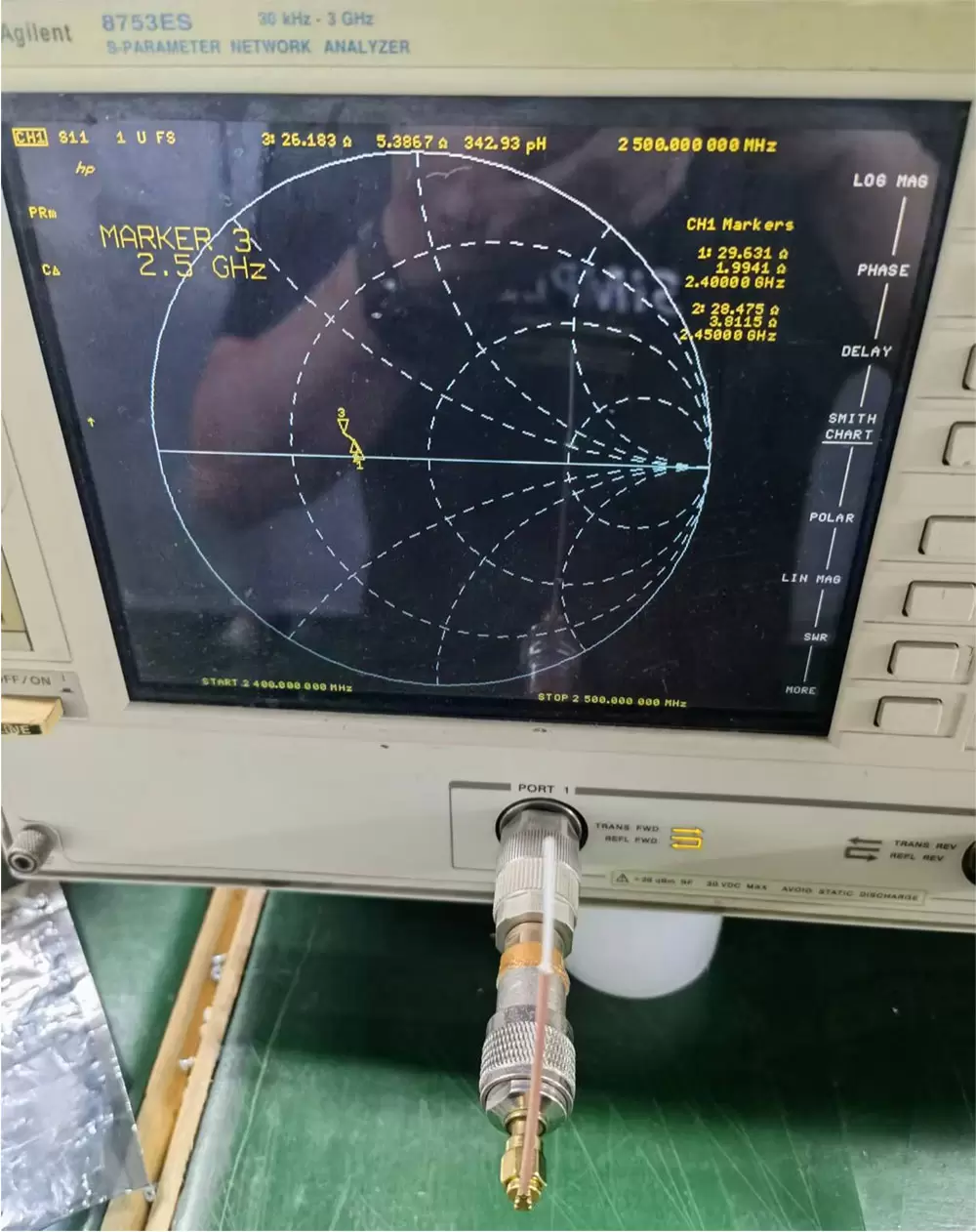 Smith Charts of IPEX Antenna SW2400-IPEX01