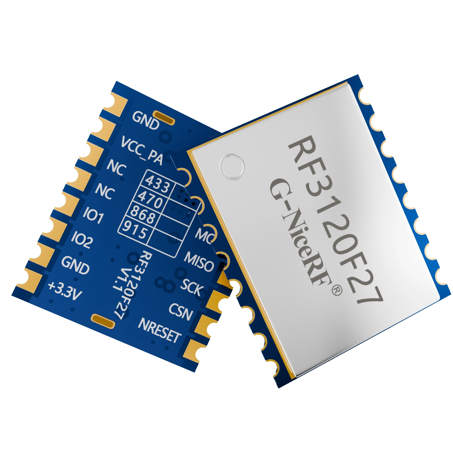 RF3120F27:800mW wireless transceiver module 0.5ppm TCXO crystal oscillator