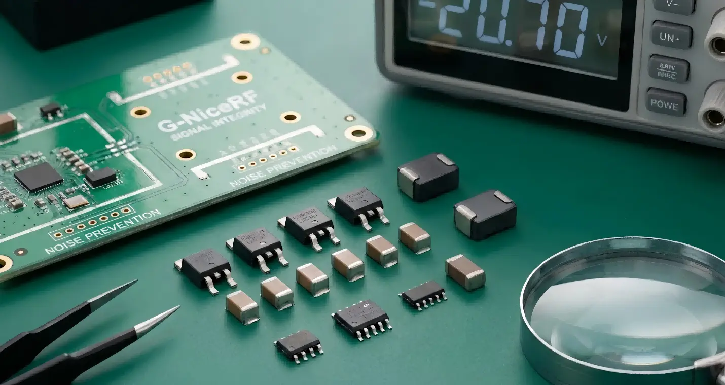 G-NiceRF components and PCB practices for signal integrity and noise prevention.